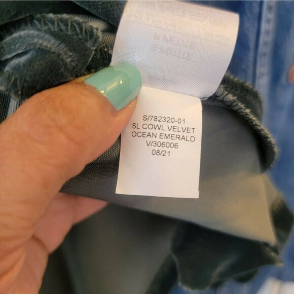 ⭐Banana Republic Velvet Slip Party Dress Dark Green Cowl Neck Women's Size S $99 - Picture 9 of 9